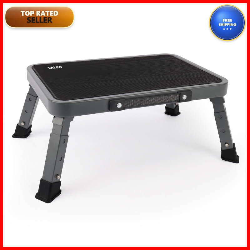 Valeo Folding Step Stool Adjustable Step Stool Non-Slip Platform 330 Lbs