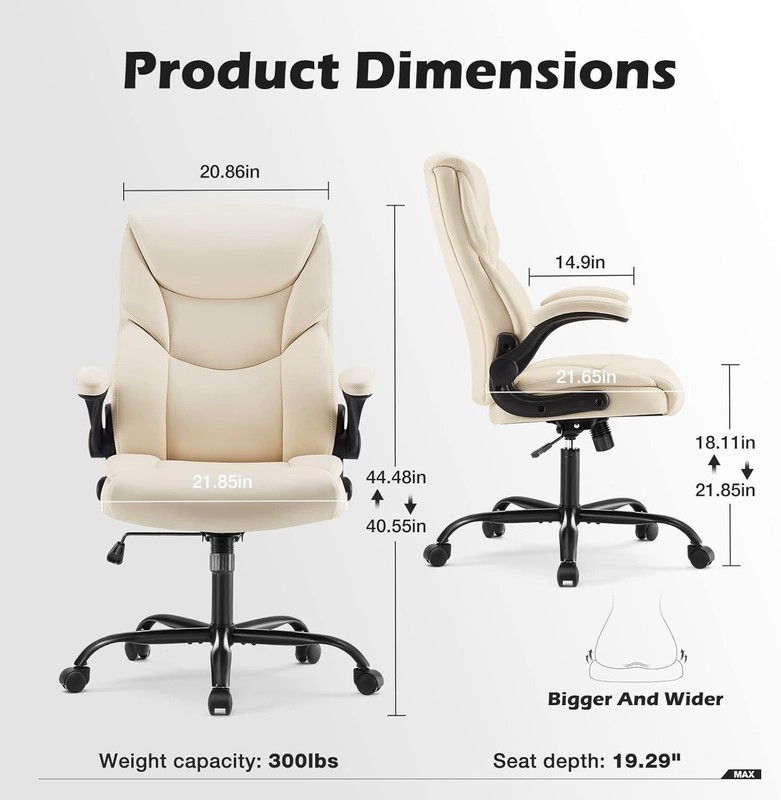 PU Leather Office Chair Ergonomic Executive Computer Desk Chairs Task Chair gallery
