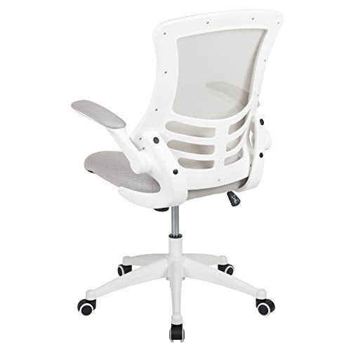 Flash Furniture Mid-Back Light Gray Mesh Swivel Ergonomic Task Office Chair with gallery