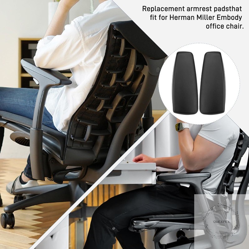 Arm Pads Replacement for Herman Miller Embody Office Chair - Arm Rest Caps for gallery