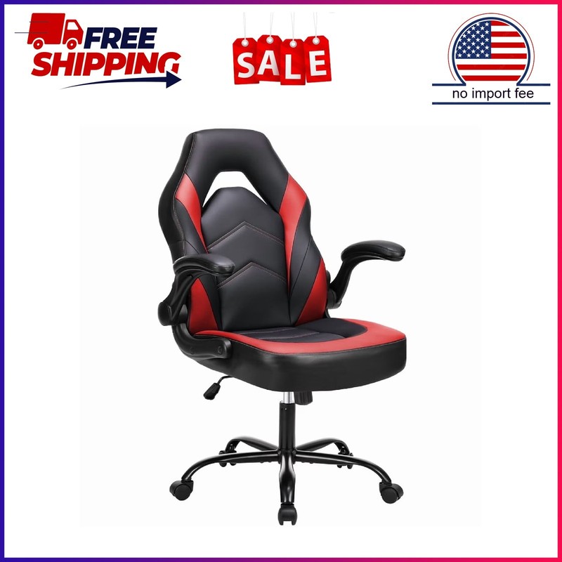 Gianna Ergonomic Computer Gaming Chair with Flip-up Armrest