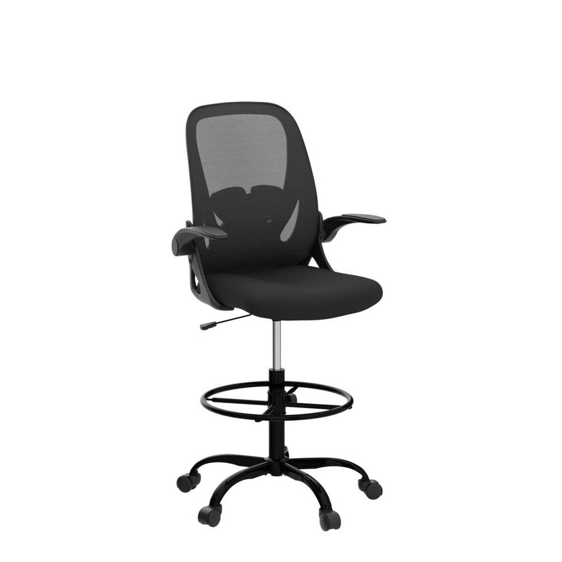 Primy Drafting Chair Tall Office with Flip-up Armrests 934-Z, Black gallery