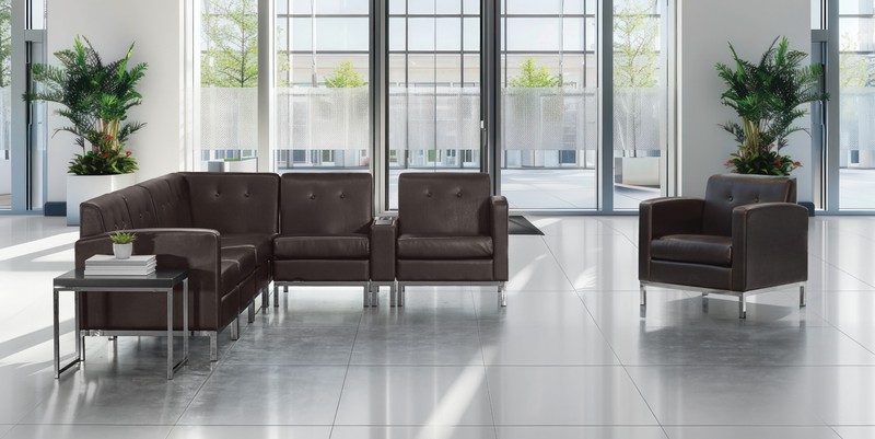 Wall Street Armchair Espresso Faux Leather gallery