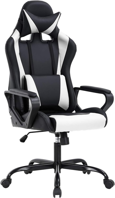 High-Back Gaming Chair PC Office Chair Computer Racing Chair PU Desk Task Chair