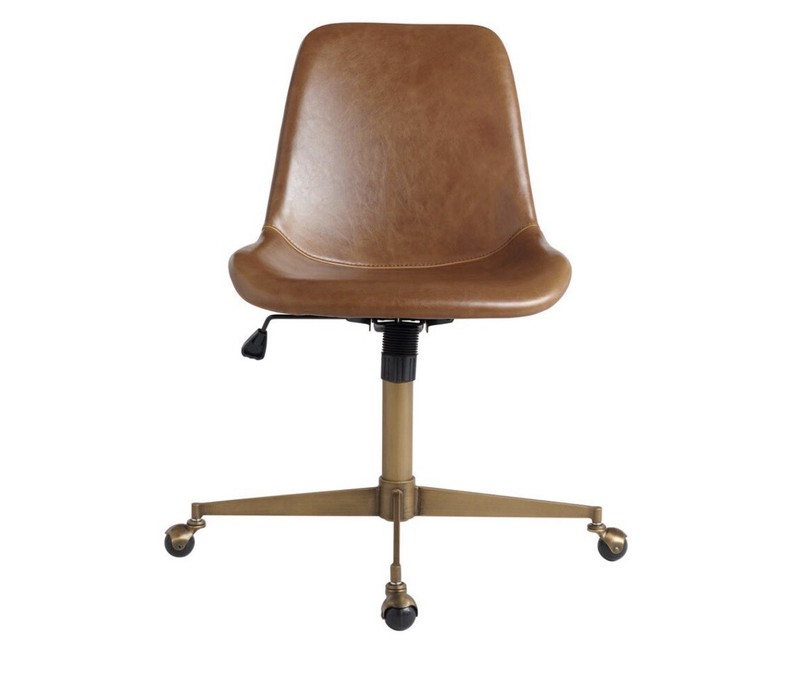 World Market Tyler Bi Cast Leather Molded Office Chair