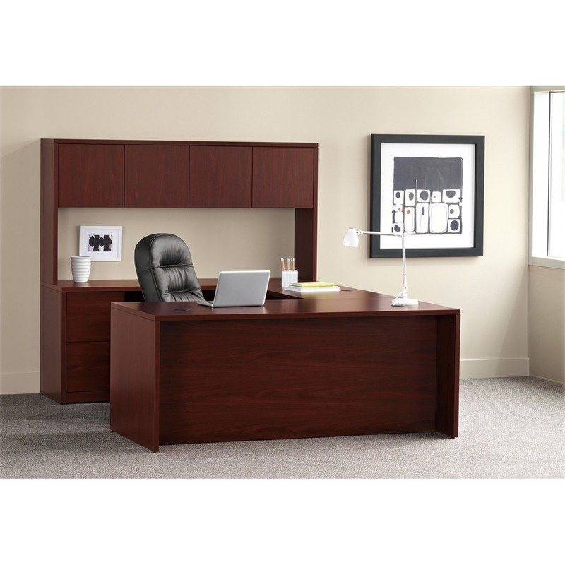 The Hon 105900NN Kneespace Credenza 72" Mahogany 2 Pedestal gallery