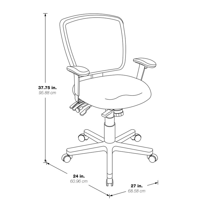 Pro-Line II Multifunction ProGrid Mesh-Back Fabric Mid-Back Chair gallery