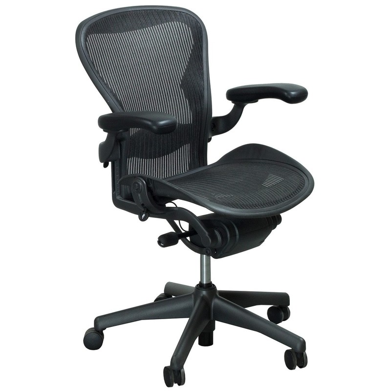 Herman Miller Aeron Classic Chair Size A w/Adjustable Armrests, Lumbar Support