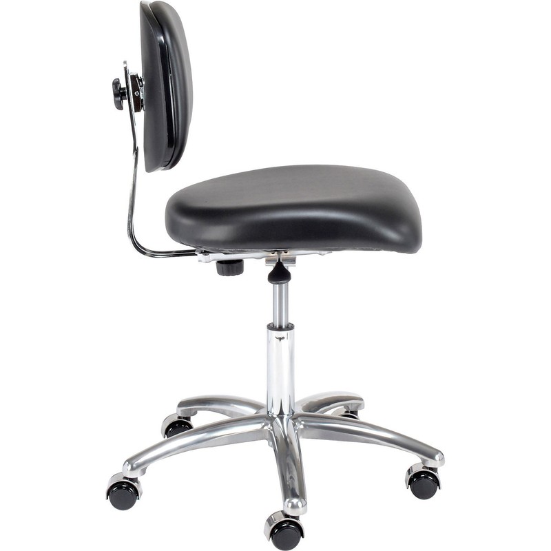 Clean Room Chair Vinyl Black Armless Mid Back gallery