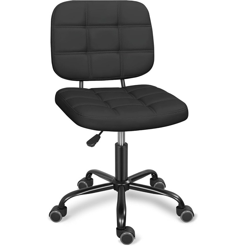 Armless Rolling Office Chair Ergonomic Drafting Chair 360° Swivel Adjustable New gallery