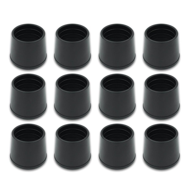 Shepherd Hardware 1-1/2" Round Non-Marking Rubber - Pack of 12, Black