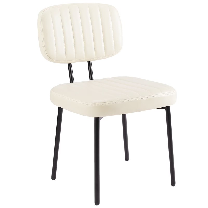 GIANNA Dining Chairs Set of 2, Sturdy Accent Chairs Modern Faux Leather Desk Cha gallery