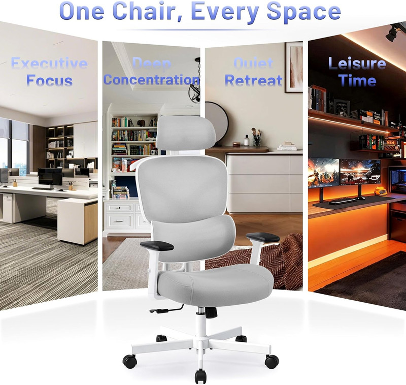 Ergonomic High Back Mesh Office Chair with Lumbar Support & Adjustable Headrest gallery