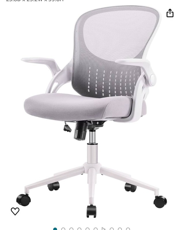 SMUG Ergonomic Mid Back Breathable Mesh Swivel Desk Chair - Gray