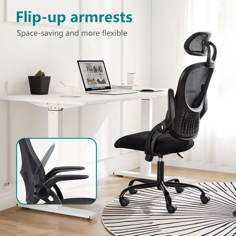 HOMEFLA Ergonomic Office Desk Chair with Adjustable Headrest Flipped up Armrests gallery