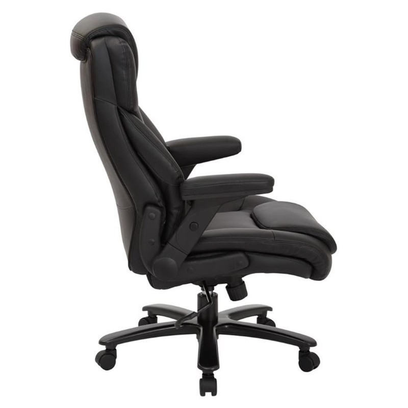 Big and Tall Deluxe High Back In Black Bonded Leather Executive Chair gallery
