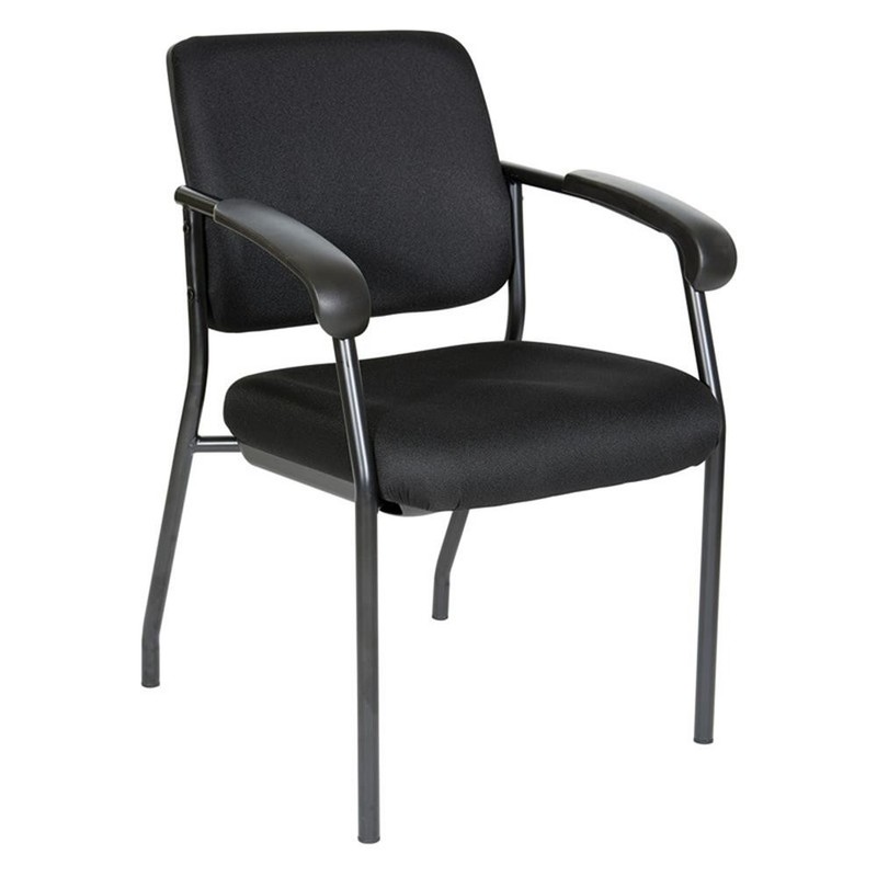 Scranton & Co Visitor’s Chair in Black Frame with Padded Arms Lumbar