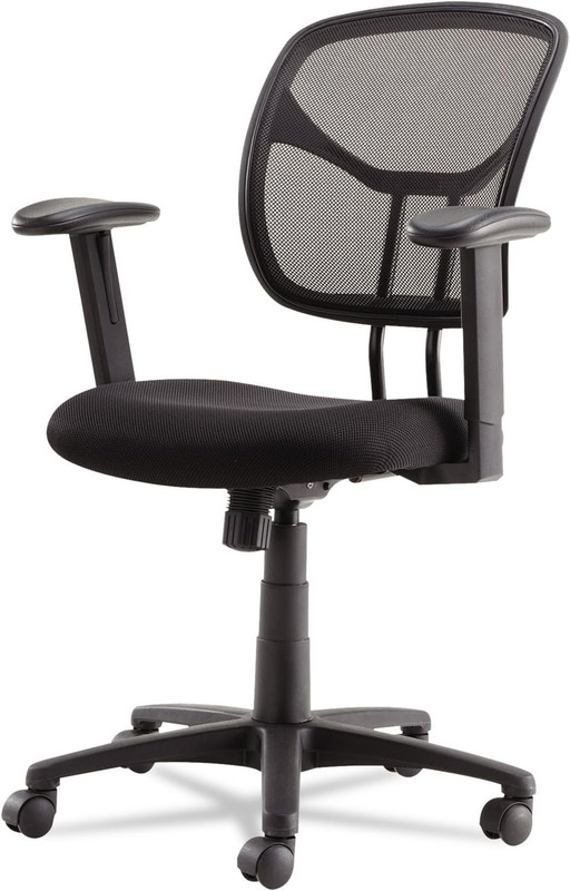 Ergonomic MT4818 Mesh Task Chair with Swivel, Tilt & Adjustable Arms - Black/Chr gallery