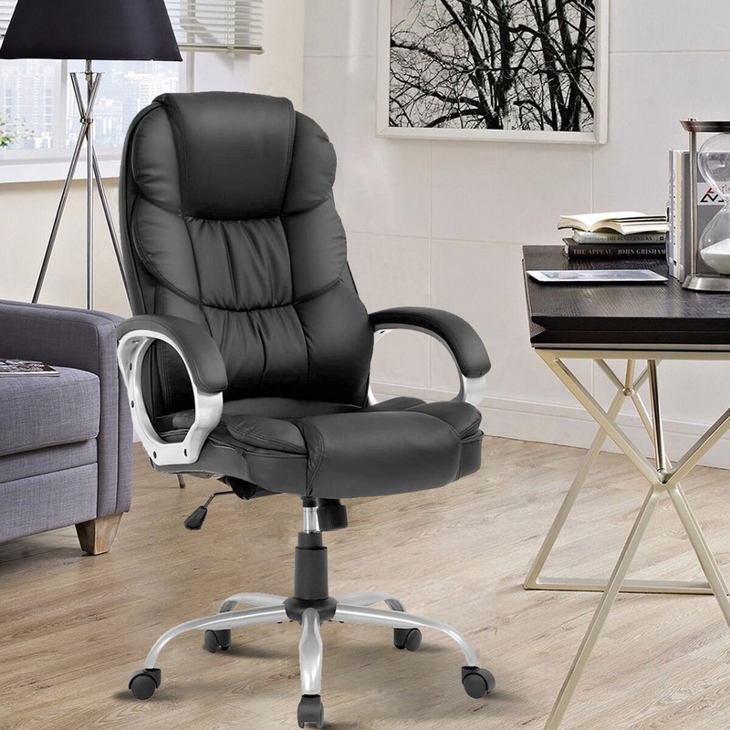 Ergonomic Office Chair High Back Computer Desk Chair PU Leather Executive Chair