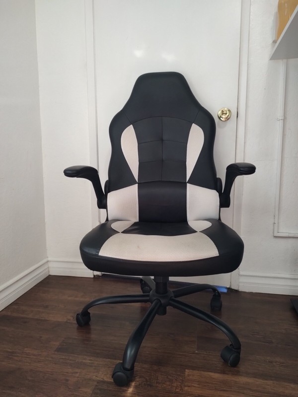 BestMassage Office Desk High Back Gaming Chair - JRF-GC51-White-FDW