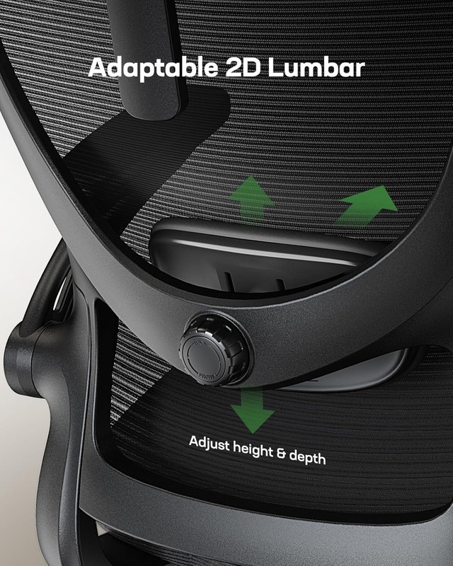 Ergonomic Office Chair Mesh High Back Lumbar Support Adjustable Headrest Work gallery