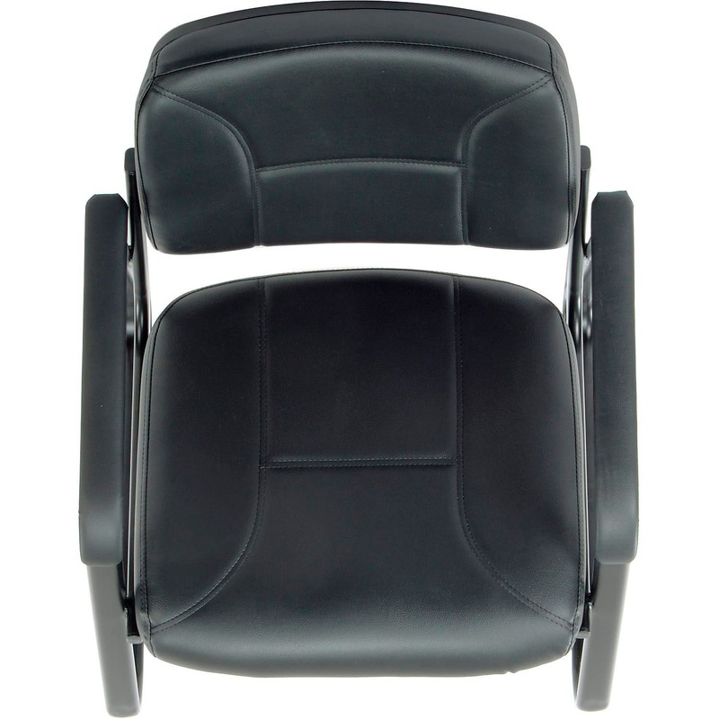Global Industrial Reception Chair Vinyl Upholstered Black gallery