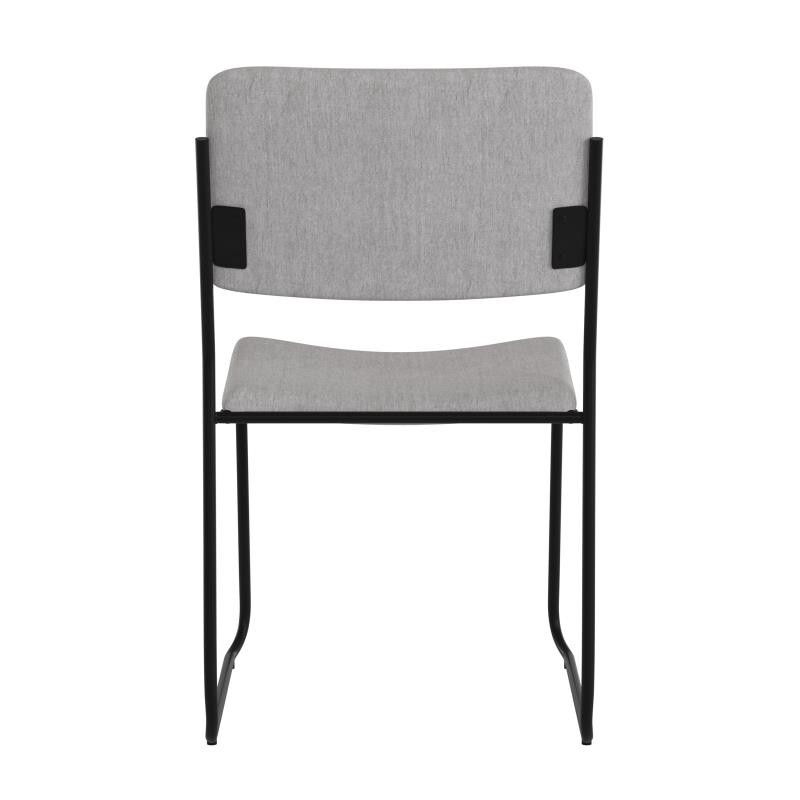 Heavy Duty Sled Base Gray Fabric Stack Office Chair - Waiting Room Chair gallery