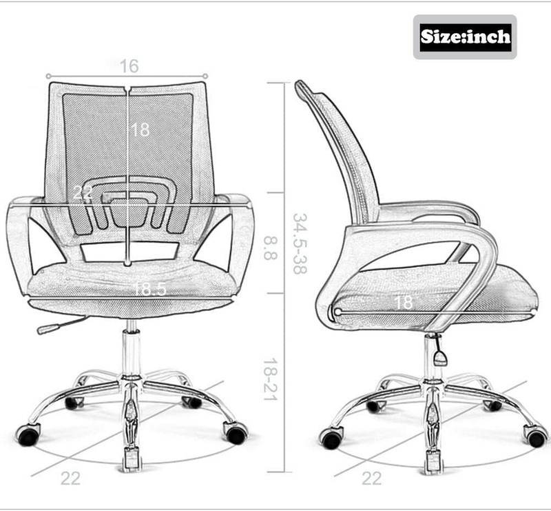 Mesh Home Office Chair Computer Chair Ergonomic Desk Chair with Lumbar Support gallery