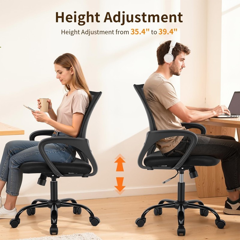 Modern Executive Swivel Desk Chair - Ergonomic Mesh Stools for Back Pain Relief gallery