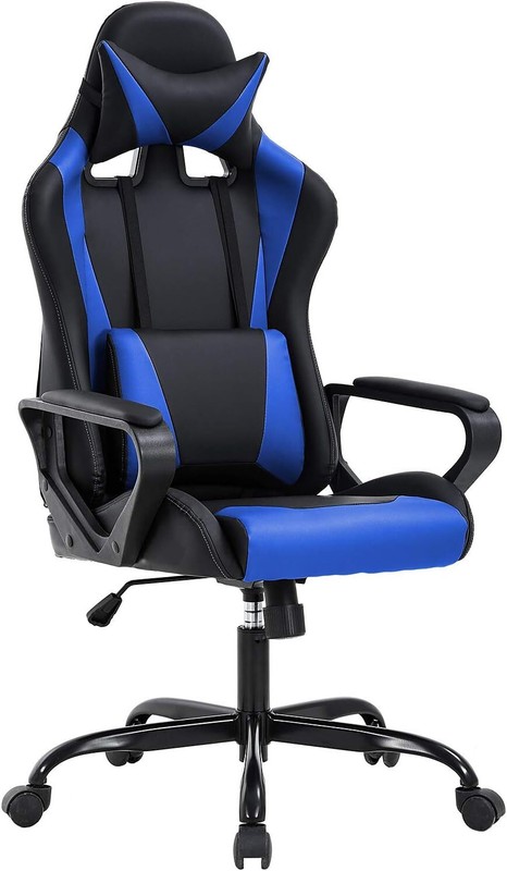 Office Chair Racing High-Back PU Leather Gaming Chair Reclining Computer Chair
