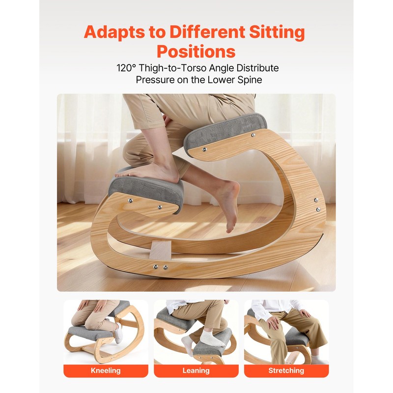 Uimoso Ergonomic Kneeling Chair with Adjustable Height and Comfortable Cushions gallery