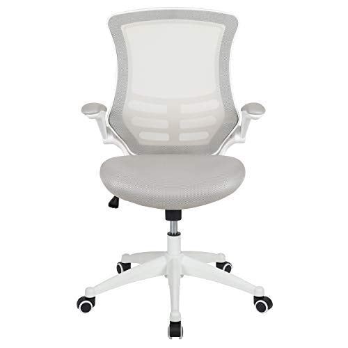 Flash Furniture Mid-Back Light Gray Mesh Swivel Ergonomic Task Office Chair with gallery