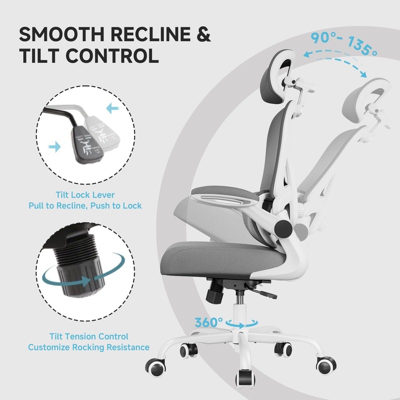 Ergonomic Office Chair, 330LBS Desk Chair with 3-Level Lumbar Support & Headr... gallery