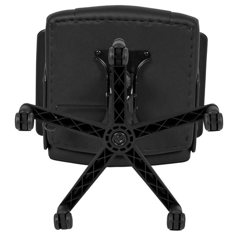 Flash Furniture Fundamentals Mid Back Leather Office Swivel Chair in Black gallery