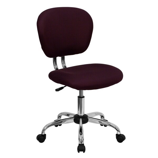 FLASH FURNITURE H-2376-F-BY-GG Task Chair, 17-1/4" to 21", Burgundy gallery