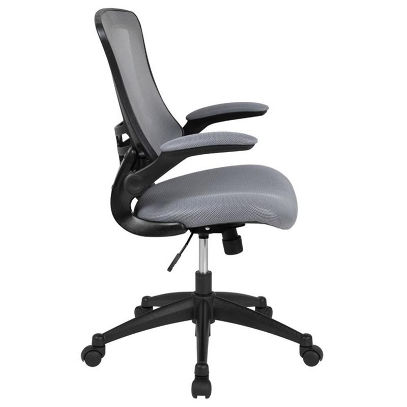Pemberly Row Contemporary Mid Back Mesh Office Swivel Chair in Dark Gray gallery