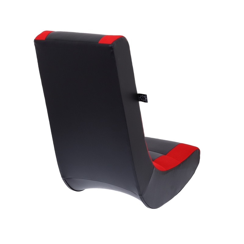 Video Computer Rocker Gaming Chair Faux Leather Mesh Racing Desk Chair Black/Red gallery