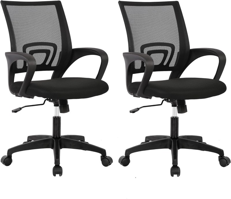 BestOffice|Ergonomic Office Chair|Mid-Back Swivel Desk Chair|Breathable Backrest gallery