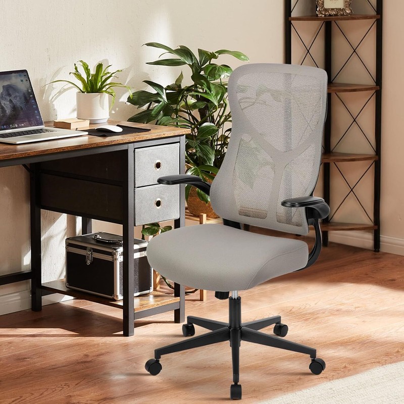 HOMEFLA Ergonomic Flip-up Arms Mesh Office Chair High Back Desk Chair with Wheel gallery