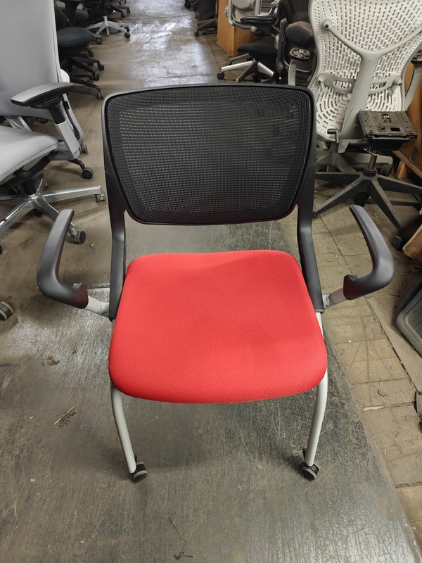 Hon Motivate Seating Nesting Flex-back Stack Chair – Fabric Red Seat – Fabric