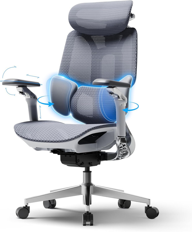 Hbada E3 Pro 2026 Edition Ergonomic Office Chair, Mesh Desk Chair with 3-Zone Fl