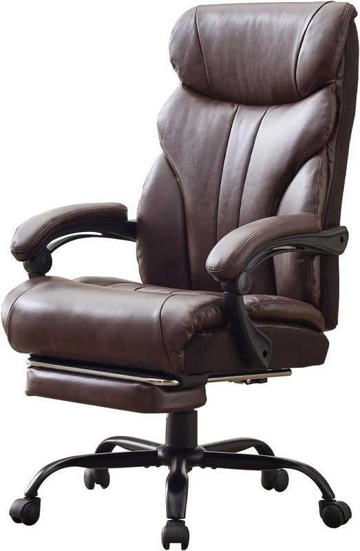 500lbs Big and Tall Office Chair with Footrest, Wide Ergonomic Computer Chair gallery