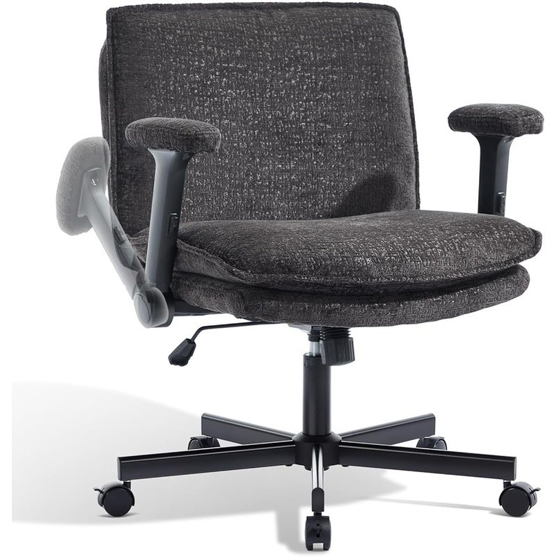 Height Adjustable Flip-Up Armrest Office Chair Lockable Wheels Plush Comfort New gallery