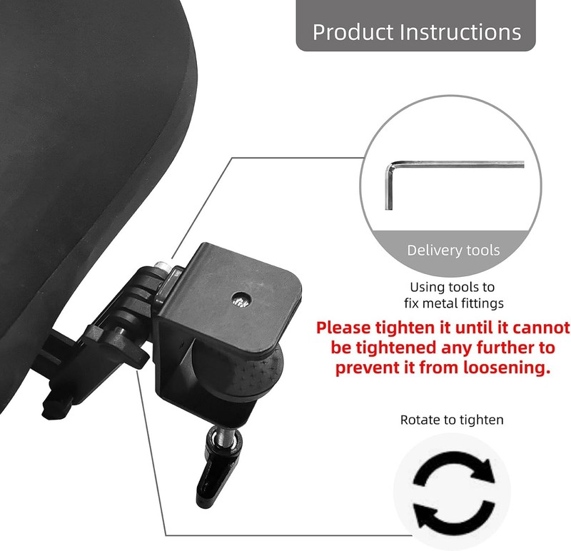 Memory Foam Headrest Attachment for Office Chair, Attachable Chair Head Rest,... gallery