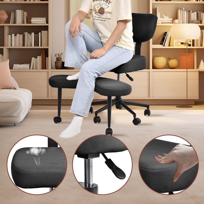 Ergonomic Meditation Chair Cross Legged Office Chair Adjustable Height New- gallery