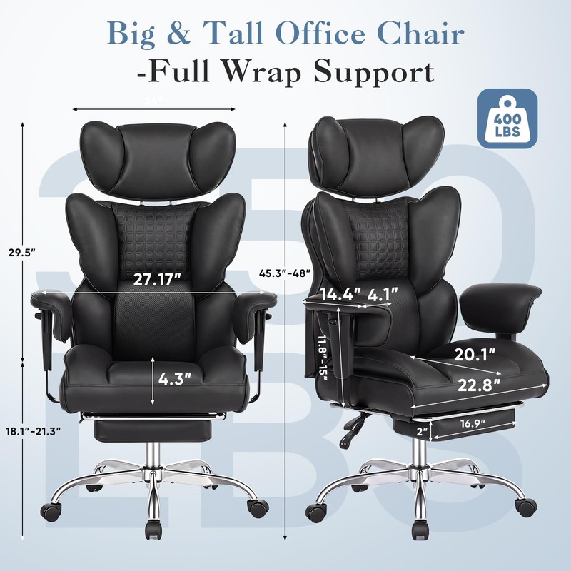 Big and Tall Home Office Desk Chair, Gaming Computer Chair, Executive Ergonom... gallery