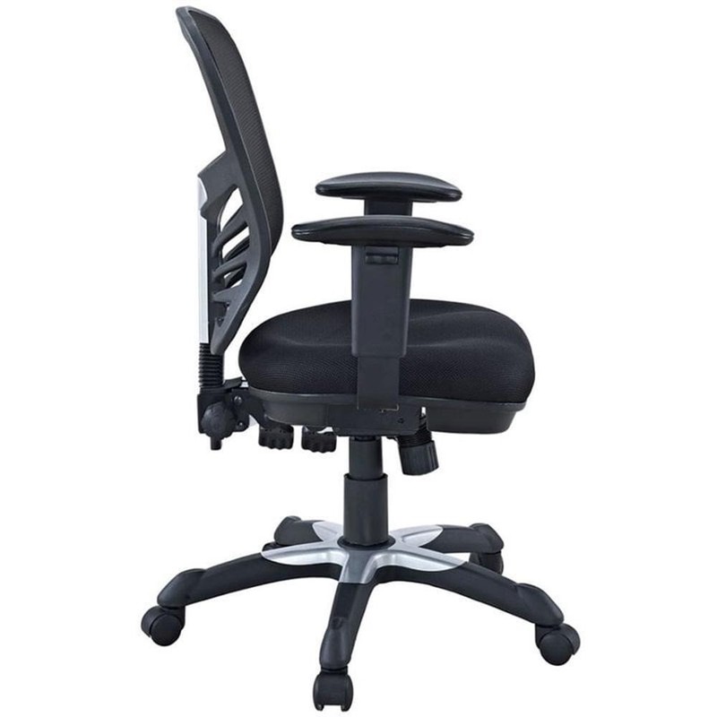 Scranton & Co Modern Mesh Fabric/Sponge Office Chair in Black gallery