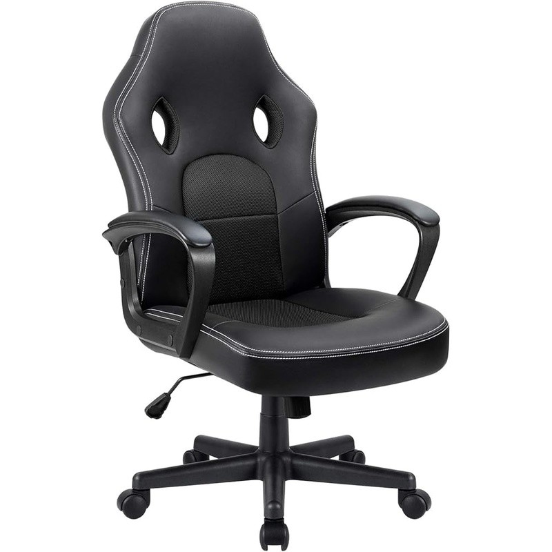 Ergonomic Office Chair Rolling Padded Armrests Adjustable Height Rocking Feature