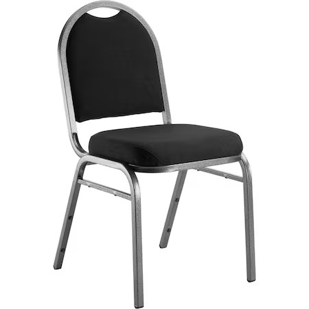 National Public Seating 9260-Sv Stacking Chair, 9200 Series, Fabric Black