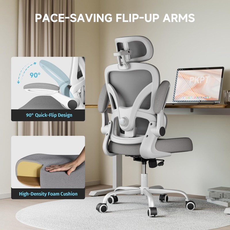 Ergonomic Office Chair, 330LBS Desk Chair with 3-Level Lumbar Support & Headr... gallery